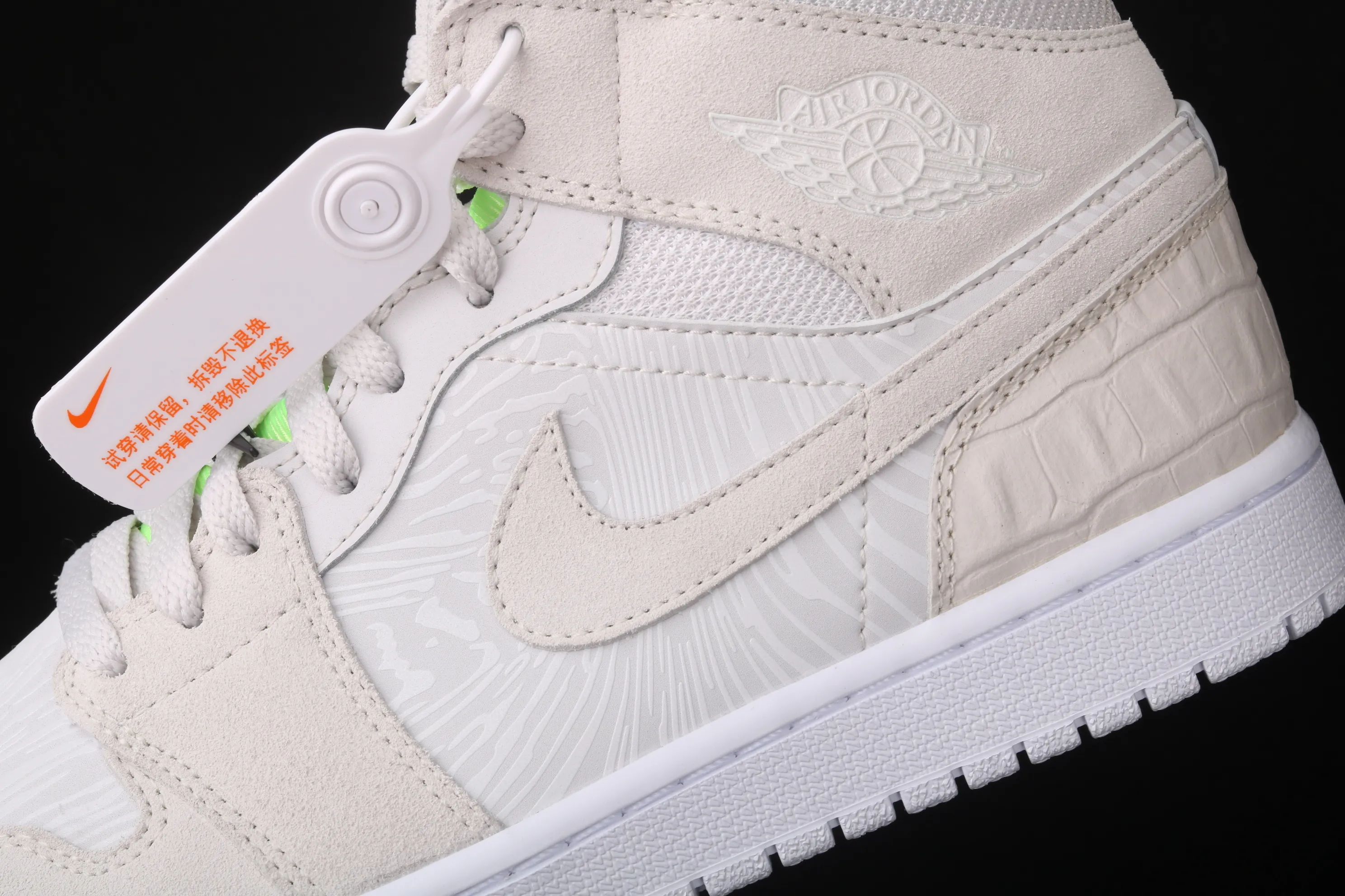 All Categories Air Jordan Jordan Series Basketball Shoes Air Jordan 1 Mid Differentiated Versions Air Jordan 1 Mid AJ1 Joe 1 Sea Salt Fluorescent Green CV3018-001